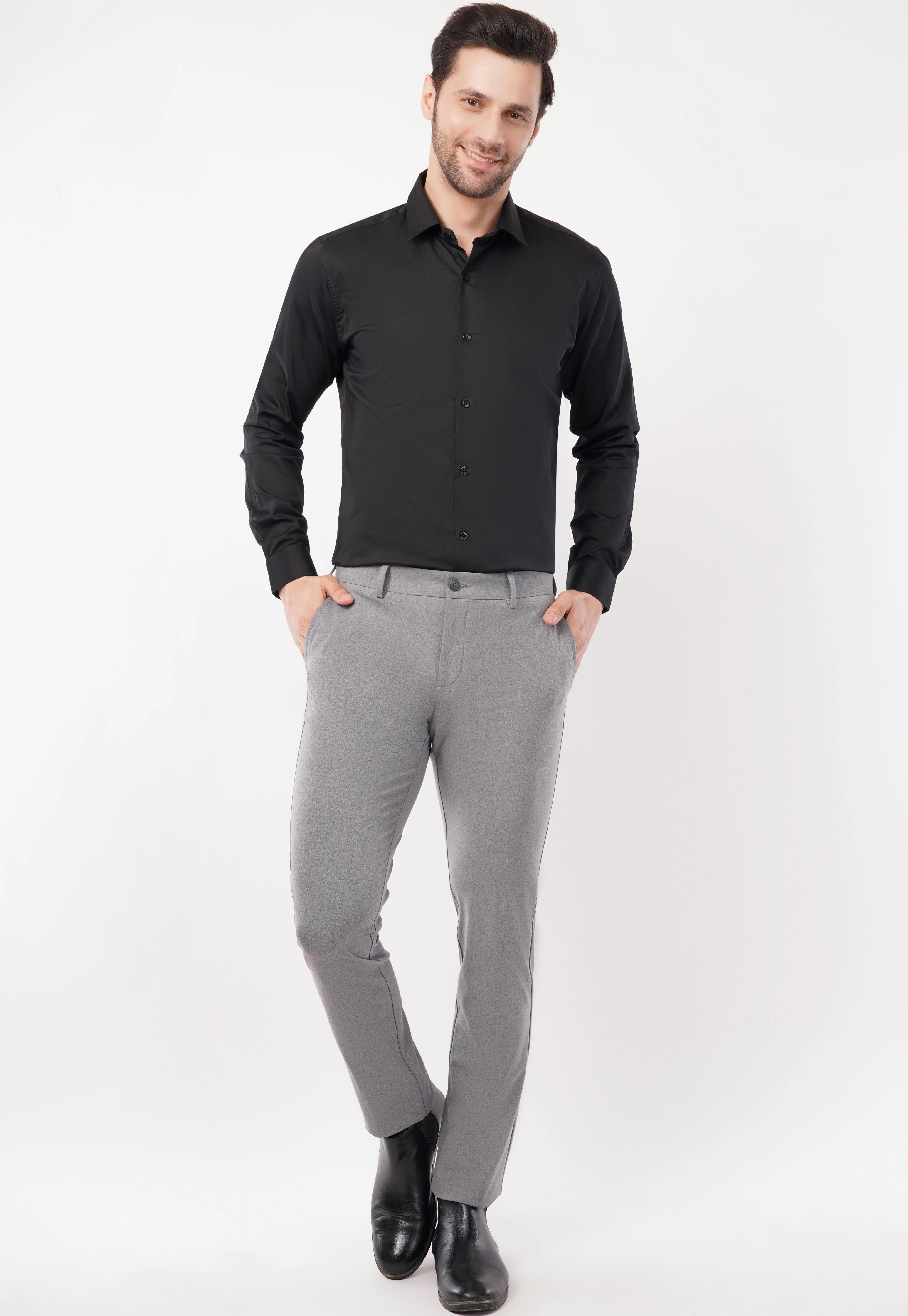 Midnight Black Full Sleeve Formal Shirt
